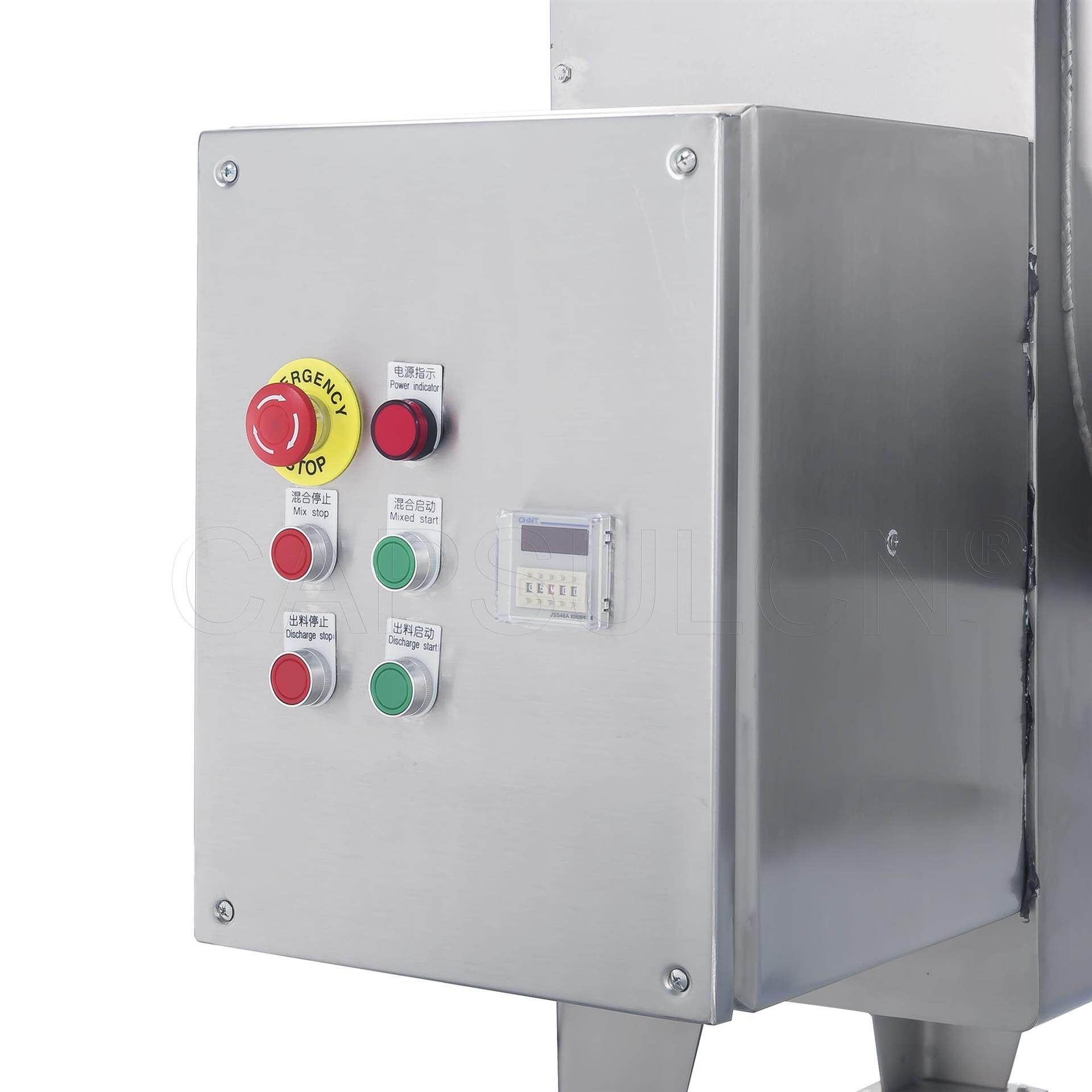 ribbon mixer control panel